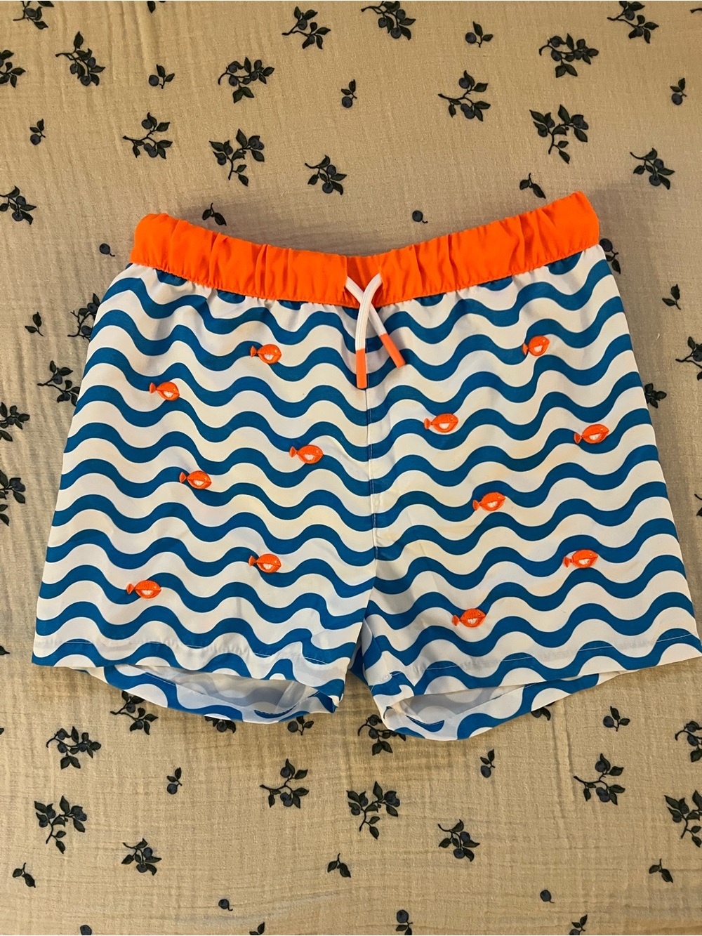 Jacadi Orange & Blue Wave Swim Shorts - BOYS 4/5Y